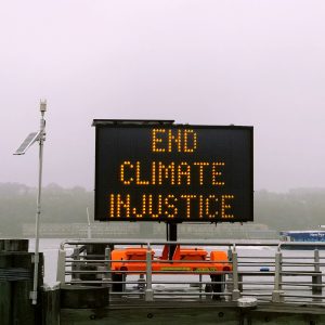 End Climate Injustice sign